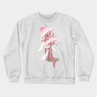 Bleeding fairy Helmet Mushrooms Crewneck Sweatshirt